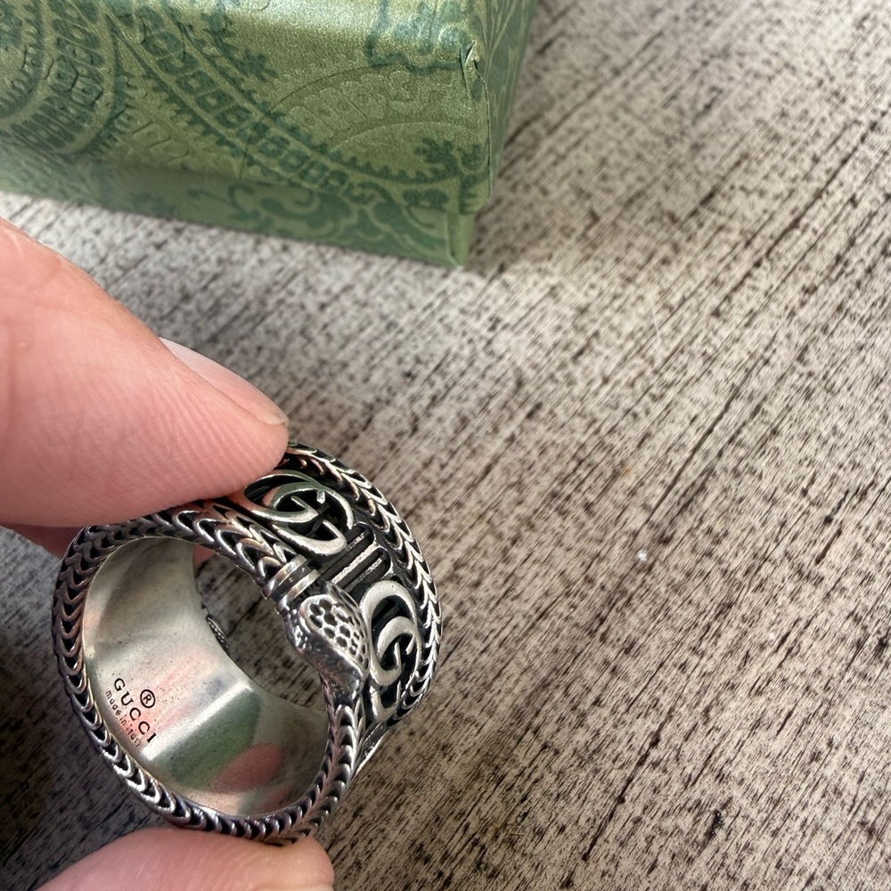 Gucci Marmont Snake Ring 8 - Picture 2 of 4